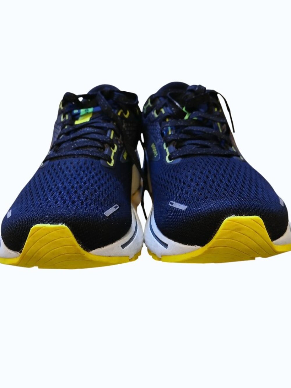 BROOKS GHOST 14 Black & Neon Yellow Running Shoes - Like New - Picture 11 of 12